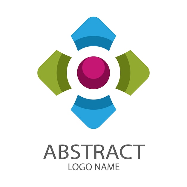 Modelo de logotipo abstracto de gradiente diseño de logotipos coloridos vectoriales