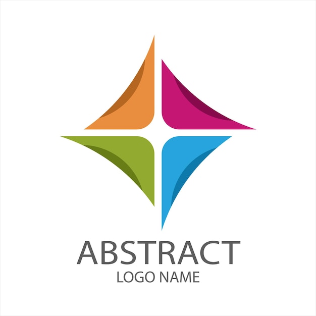 Modelo de logotipo abstracto de gradiente diseño de logotipos coloridos vectoriales