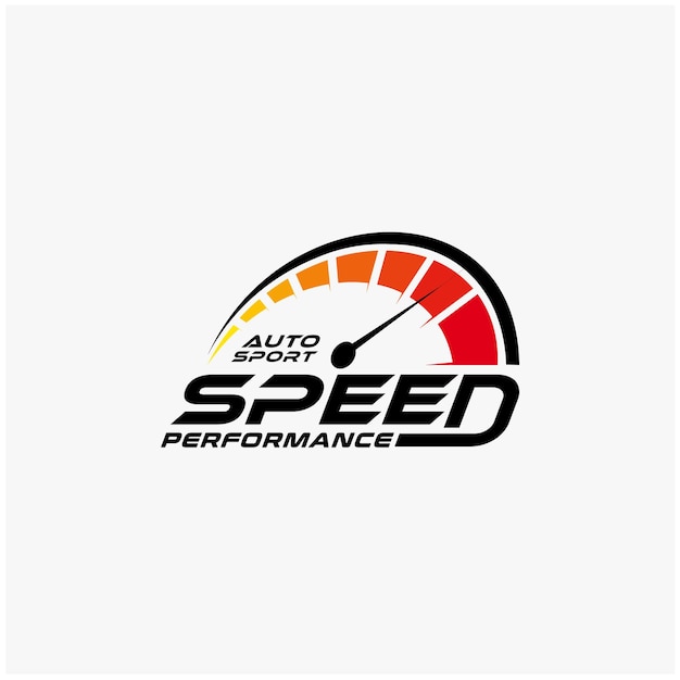 el modelo de logotipo de aceleración RPM de velocidad de rendimiento1