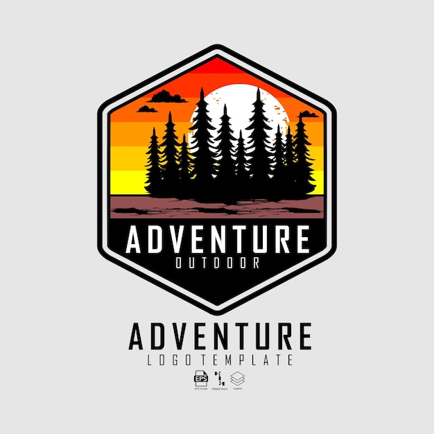 Modelo de logotipo de la aventura