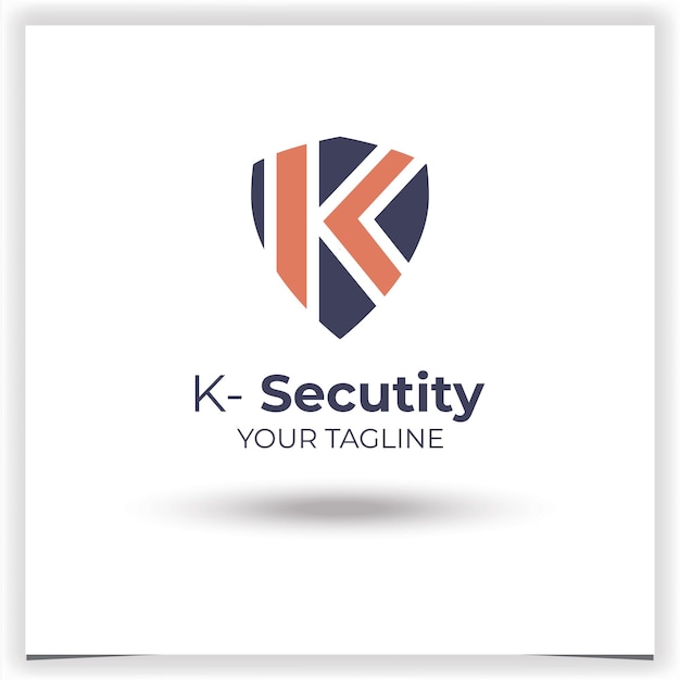Modelo de logotipo de la empresa de la letra vectorial k escudo