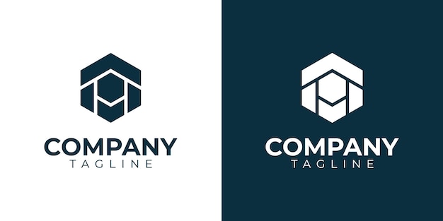 Modelo de logotipo geométrico vectorial moderno de primera calidad