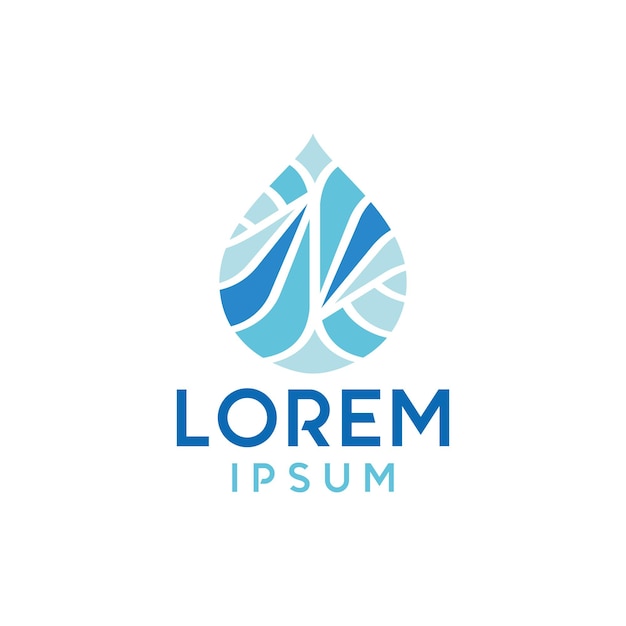 Modelo de logotipo de gotas de agua simple