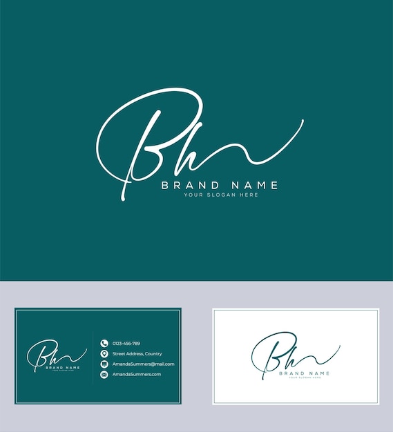 modelo de logotipo inicial de escritura a mano concepto de logotipo de firma vectorial