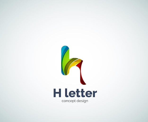 Modelo de logotipo de la letra geométrica H
