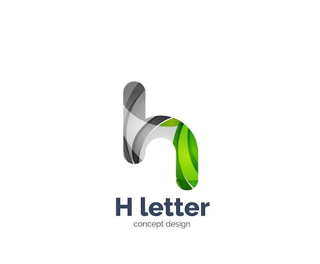 Modelo de logotipo de la letra geométrica H