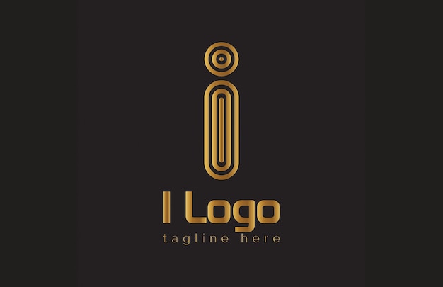 Modelo de logotipo de la letra i 2