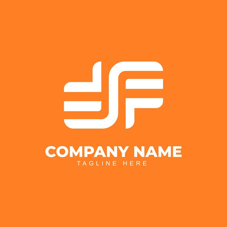 Vector modelo de logotipo moderno de df