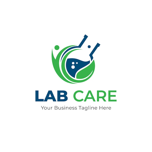 Modelo de logotipo natural de atención médica Vector premium