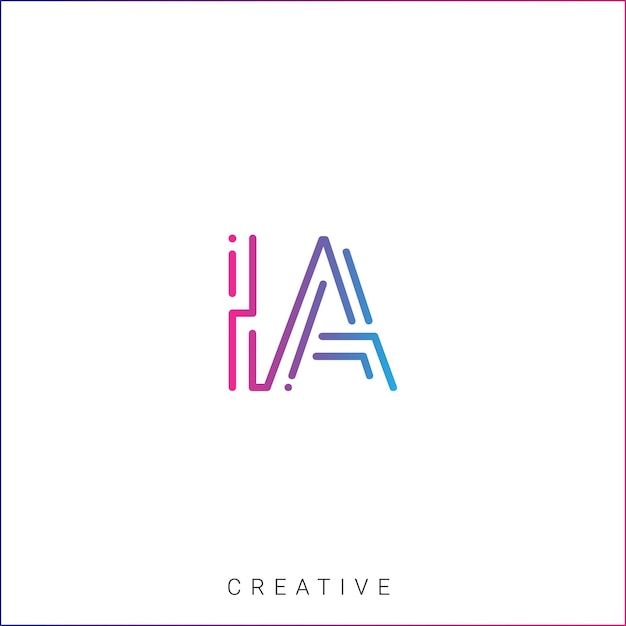 Modelo de logotipo Vector colorido Monograma Símbolo Font Logotipo Moderno Diseño inicial basado en LOGO