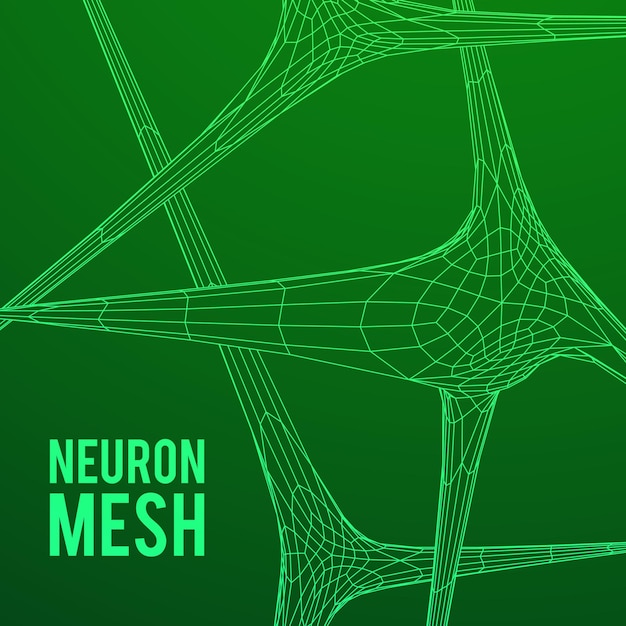 Modelo de malla de alambre del sistema neuronal