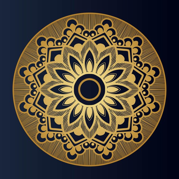 Modelo de mandala de lujo vectorial fondo y diseño ornamental para mandala floral de invitación