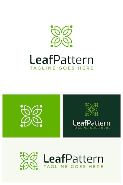 Modelo de marca de diseño de logotipo de salud de Mandala con patrón de hoja simple