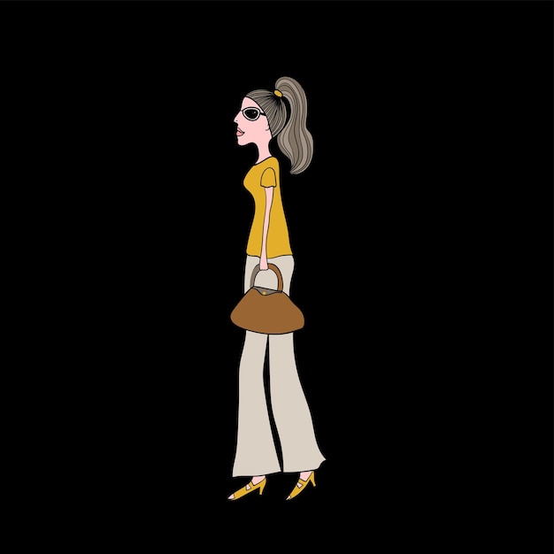 Modelo de moda ilustración vectorial