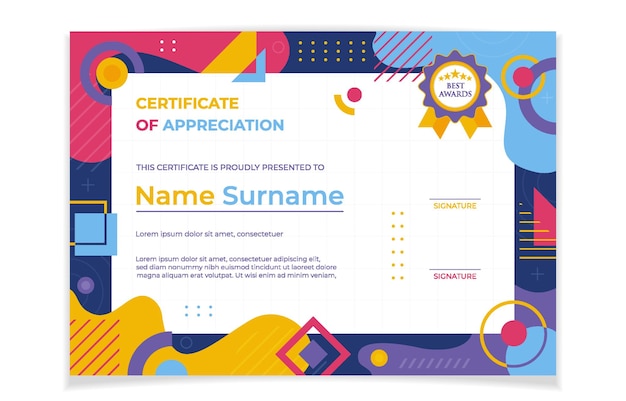 Modelo moderno de certificados de logros abstractos