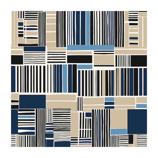 Modelo moderno contemporáneo azul beige y negro