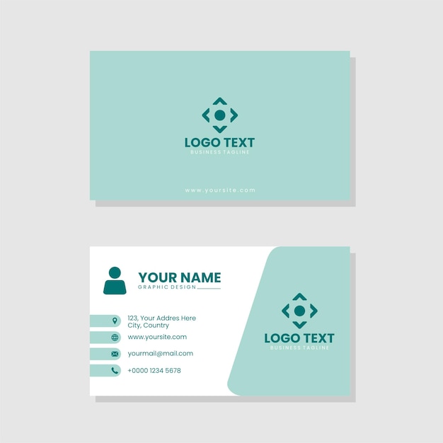 Modelo moderno de diseño de tarjetas de visita
