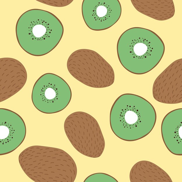 Modelo o fondo de kiwi cortado y entero