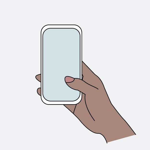 Modelo de pantalla de teléfono inteligente móvil Modelo de visualización de teléfono inteligente blanco