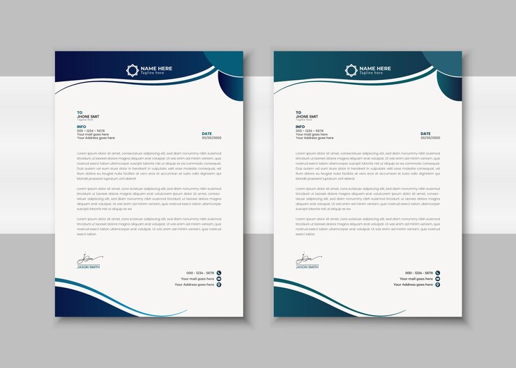 Modelo de papel de carta comercial para la empresa