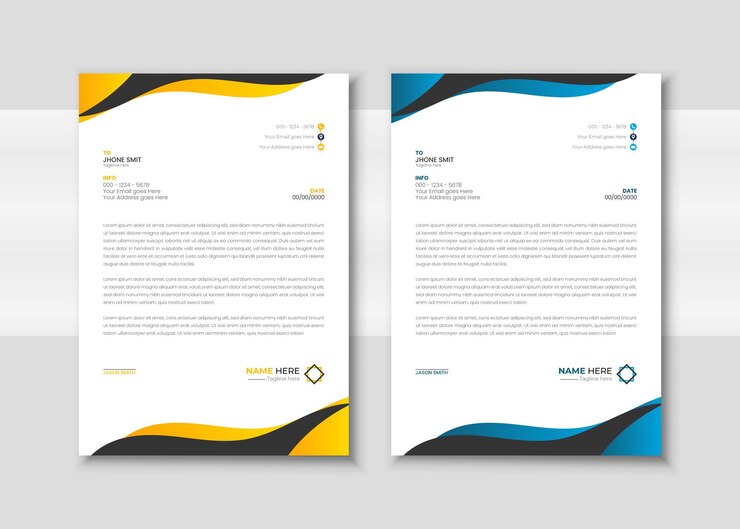 Modelo de papel de carta comercial para la empresa