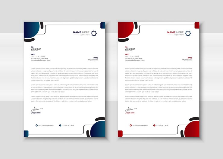 Modelo de papel de carta comercial para la empresa