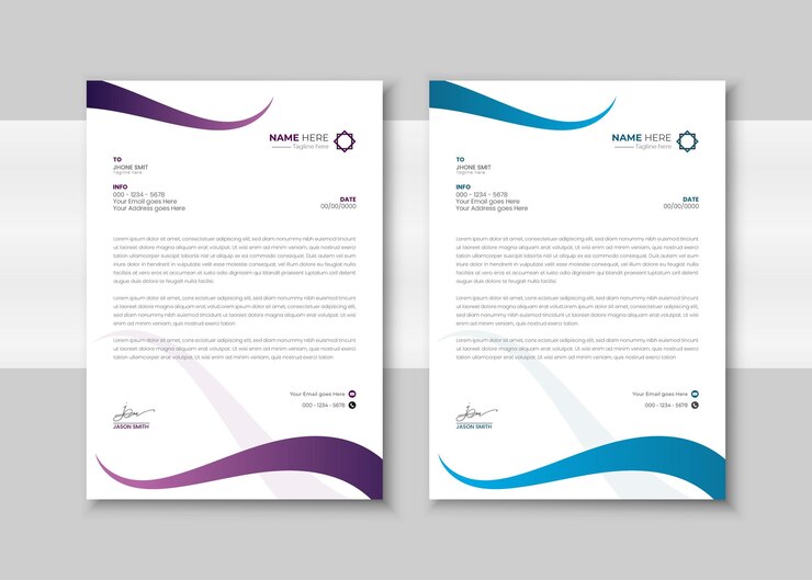 Modelo de papel de carta comercial para la empresa