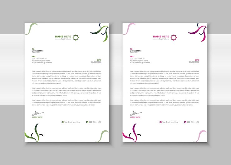 Modelo de papel de carta comercial para la empresa