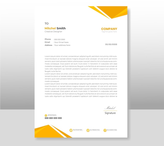Modelo de papel de carta corporativo y de negocios vectorial moderno gratuito
