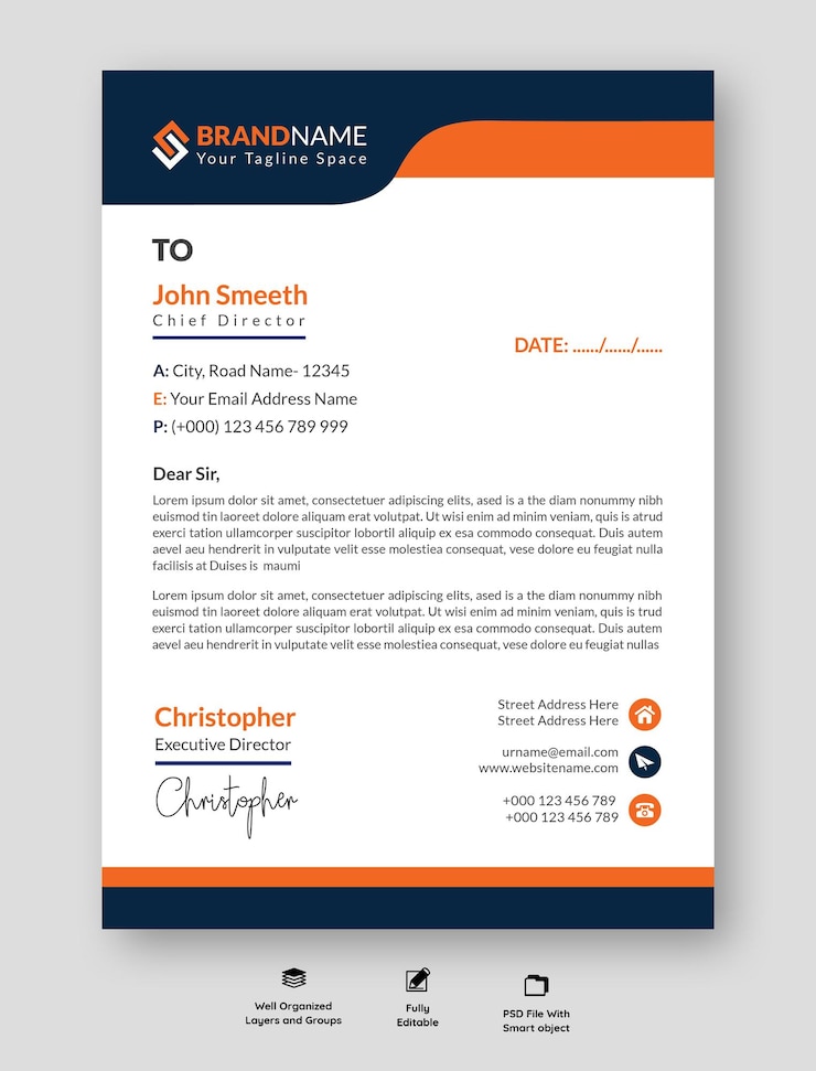 Vector modelo de papel de carta de empresa para negocios y empresas modernas vector