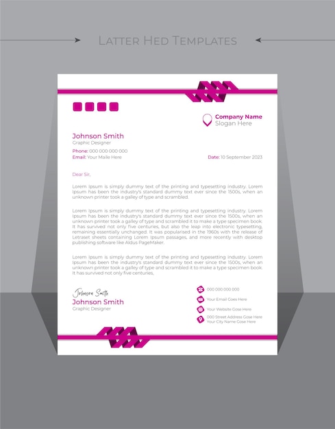Modelo de papel de carta para empresas y empresas modernas