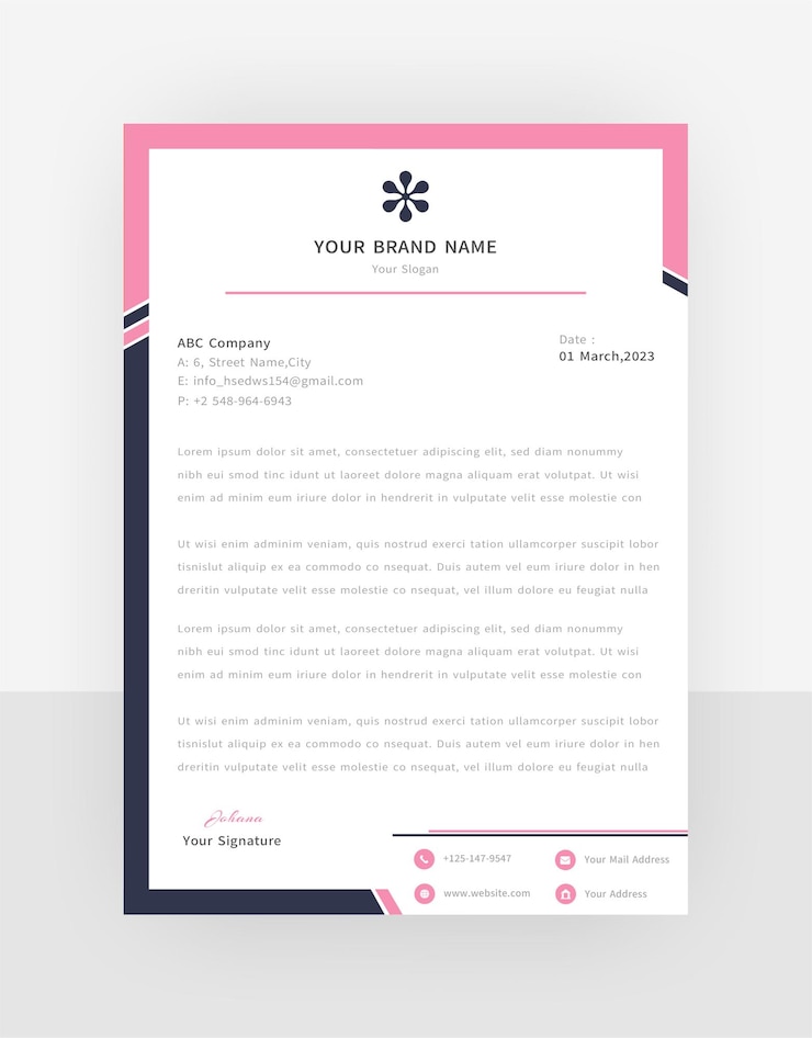 Vector modelo de papel de carta para empresas y empresas modernas