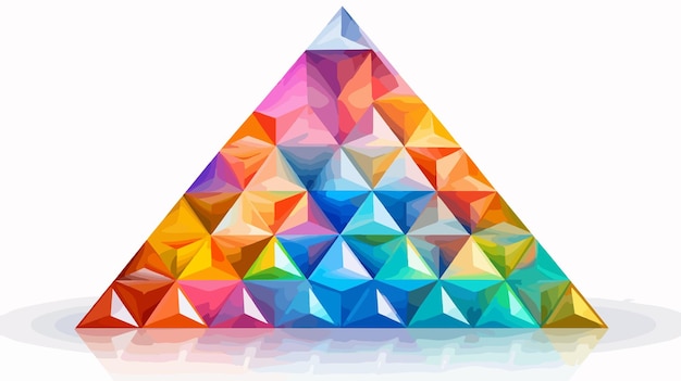 Modelo de pegatina de cuadrícula de malla con icono de mosaico triangular