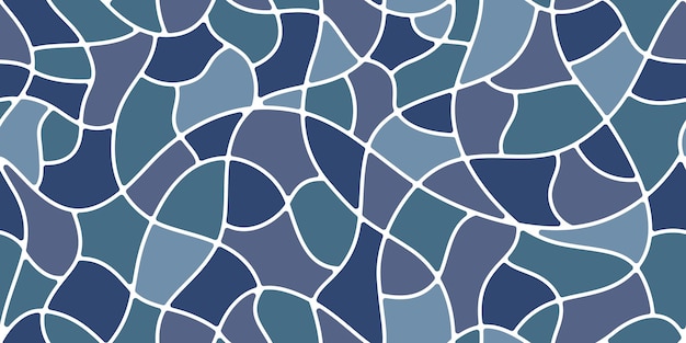 Modelo de piso de azulejos de piedra de mosaico redondeado