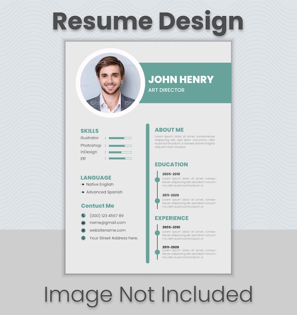 Modelo de plan de estudios en línea atractivo CV profesional Diseño de currículum moderno Diseño de Currículum corporativo