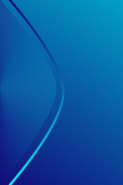 Modelo de portada de cartel de líneas curvas abstractas azules Diseño moderno de ondas gradientes