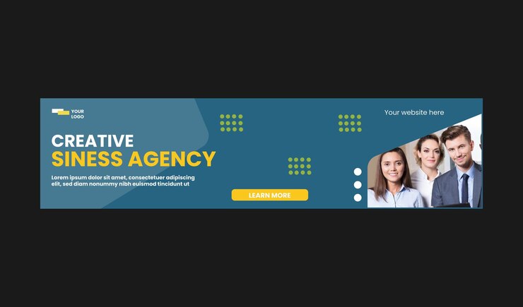 Modelo de portada de Facebook para las redes sociales corporativas de marketing digital