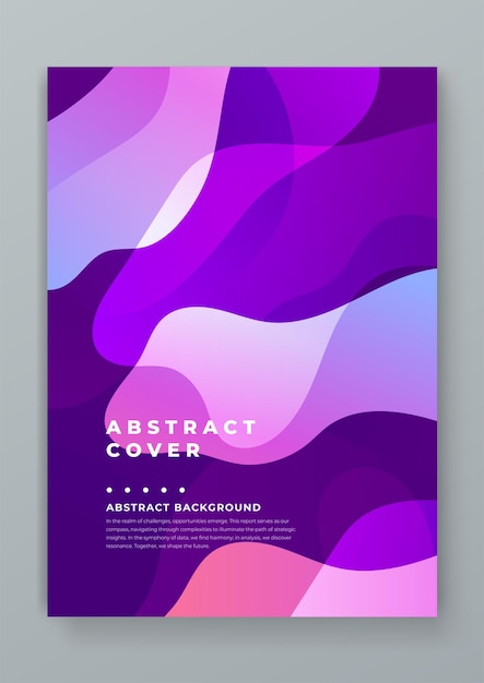 Modelo de portada de ondas abstractas y formas fluidas Modelo de diseño moderno para carteles banners publicitarios folletos portadas de sitios web Ilustración vectorial