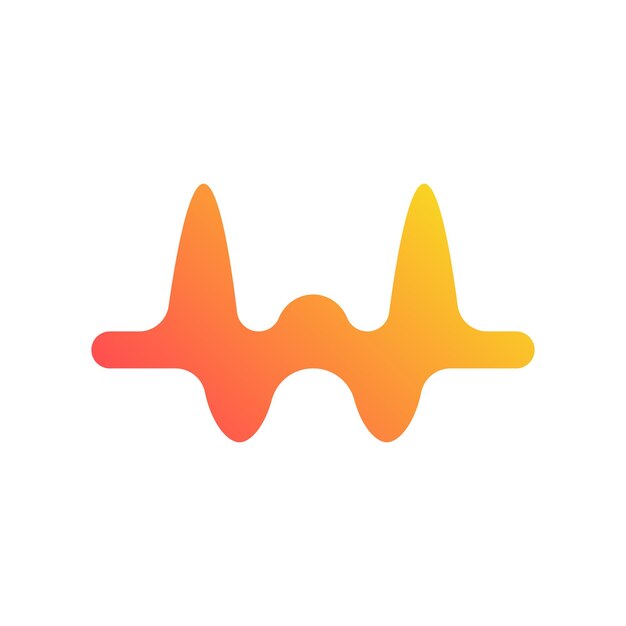Modelo premium del logotipo de las ondas de sonido modernas