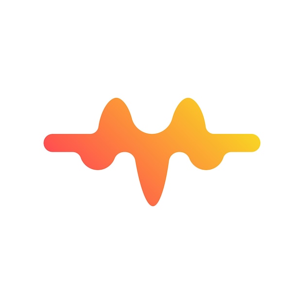 Modelo premium del logotipo de las ondas de sonido modernas