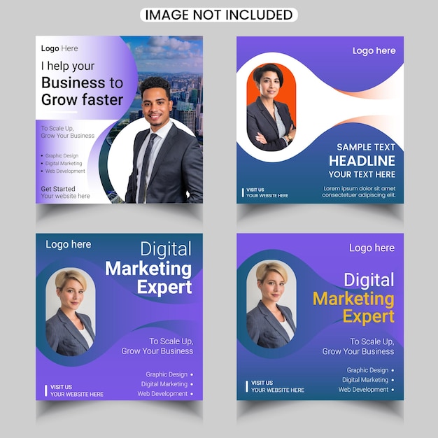 Modelo de publicación de medios sociales para negocios de marketing digital