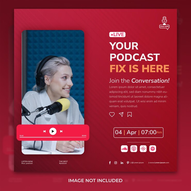Modelo de publicación de podcasts y programas de entrevistas en las redes sociales