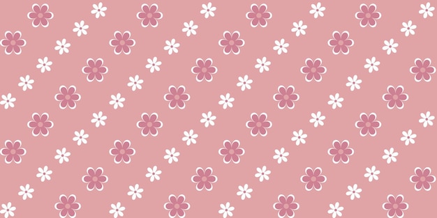 Modelo repetitivo sencillo sin costuras con flores rosadas