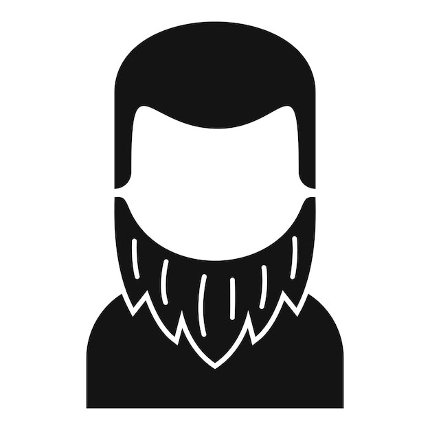 Modelo de retrato masculino icono vector simple Individuo de edad