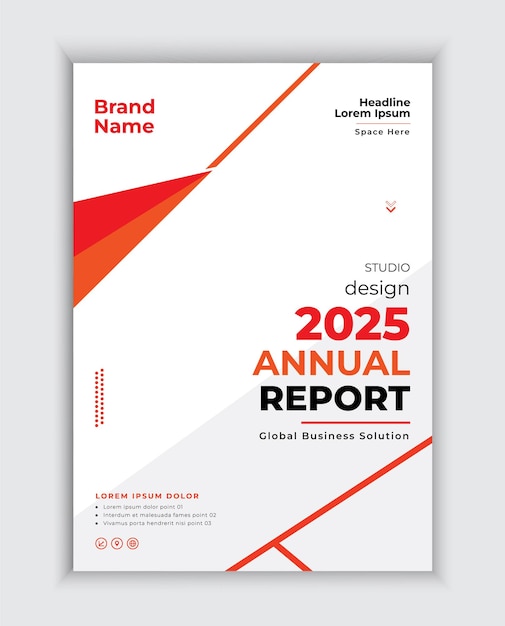 Modelo de revista de negocios moderna para la portada anual de la empresa
