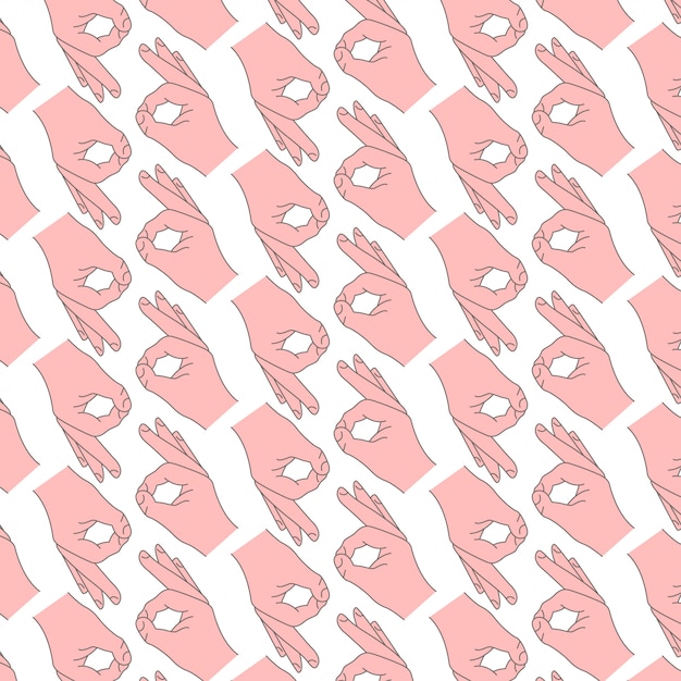 Modelo rosado lindo del doodle de la mano
