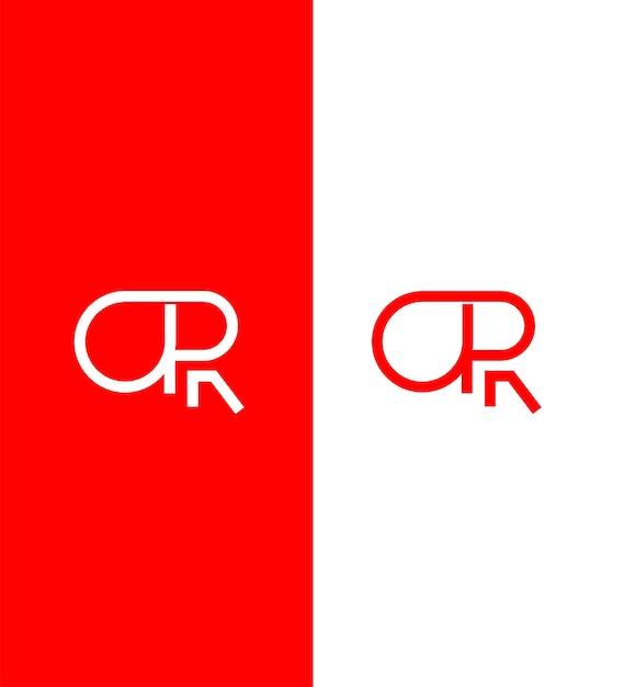Modelo de signo de identidad o símbolo del logotipo de la letra RO