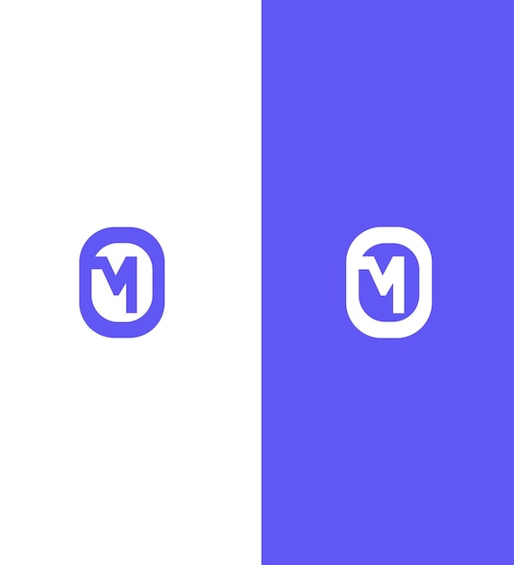 Modelo de símbolo de identificación del signo de identidad del logotipo de la letra OM