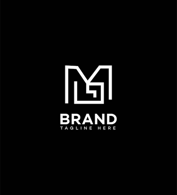 Modelo de símbolo de señal de identidad de la letra del logotipo de GM