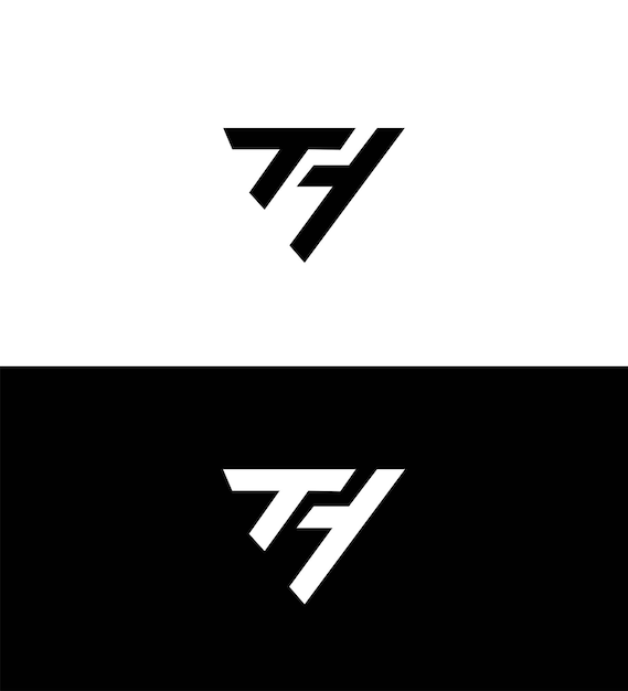 Modelo de símbolo de signo de identidad de la letra HT TH